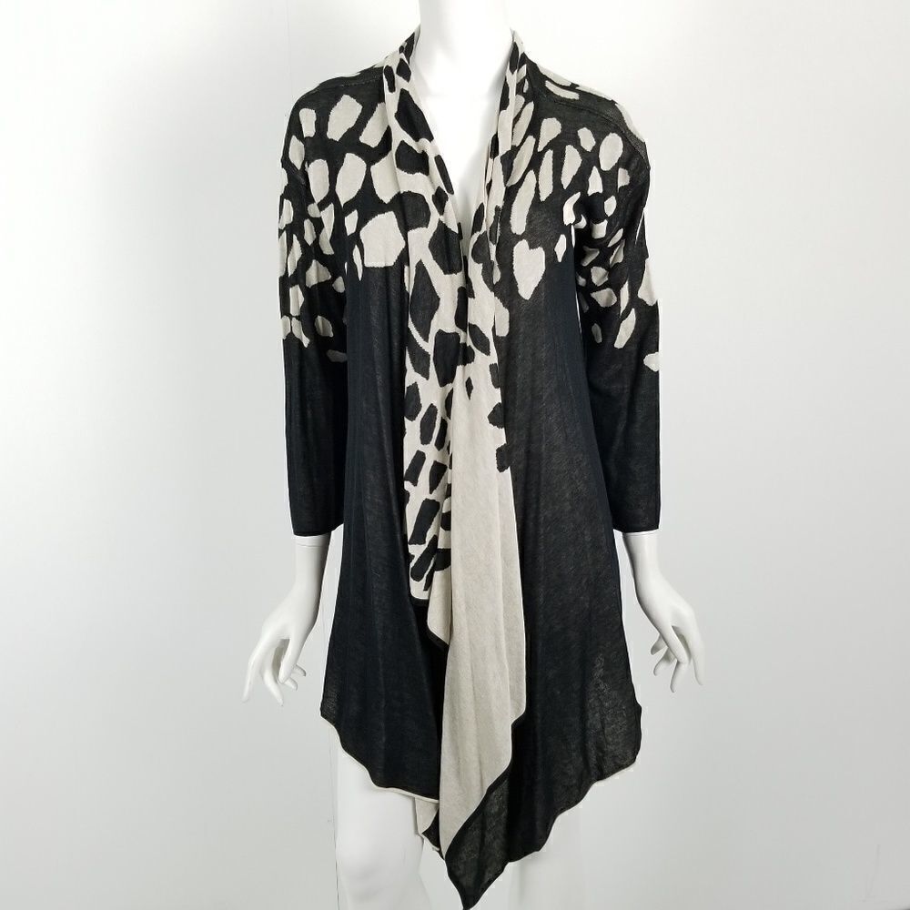St John Waterfall Open Front Cardigan Sweater XS